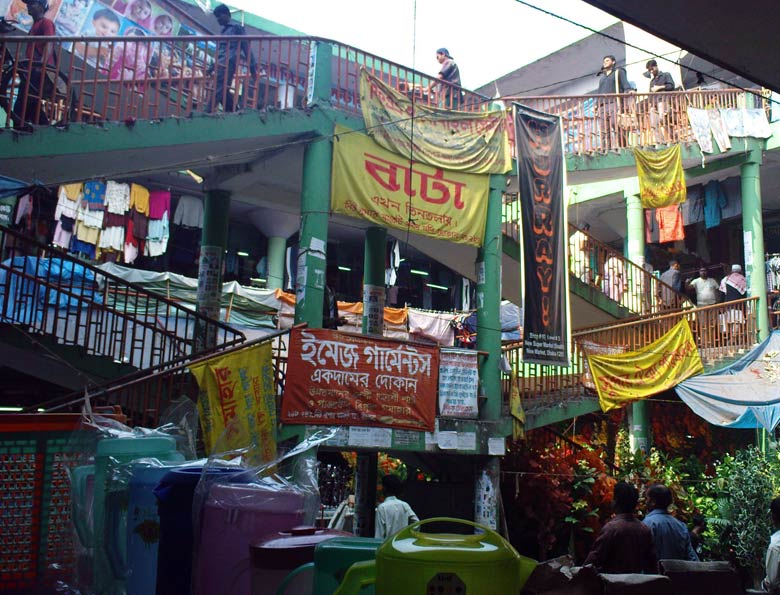 Verkleidete Architektur. New Market, Dhaka.