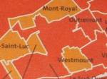 Kartenausschnitt mit 'Inseln' im Montrealer Stadtgebiet. Foto: Paul Morf Gronert