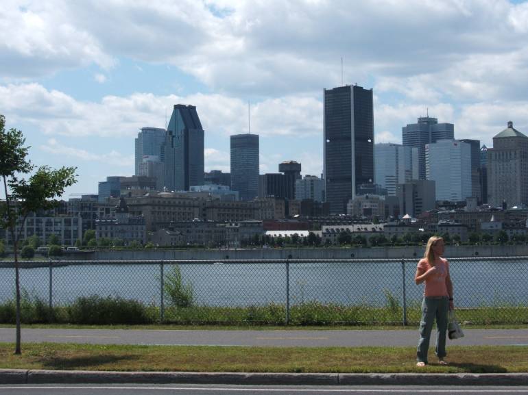 Skyline Montreals vom Fluss aus gesehen. Foto: Paul Morf Gronert